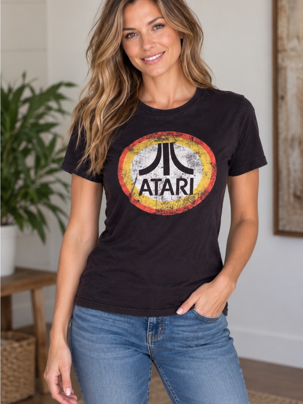 Atari Logo T-Shirt in Black